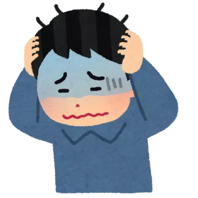 悩む人